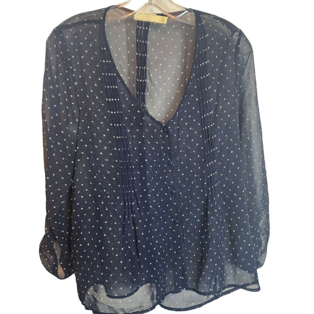 Pins and Needles Urban Outfitters Sheer Lightweight Blouse, Small